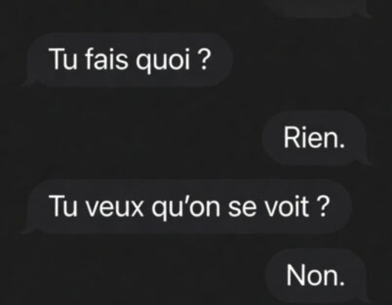 réponse sèche message téléphone