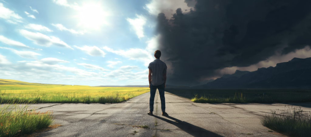 il/elle devient distant continuer ou arrêter à la croisée d'une décision importante