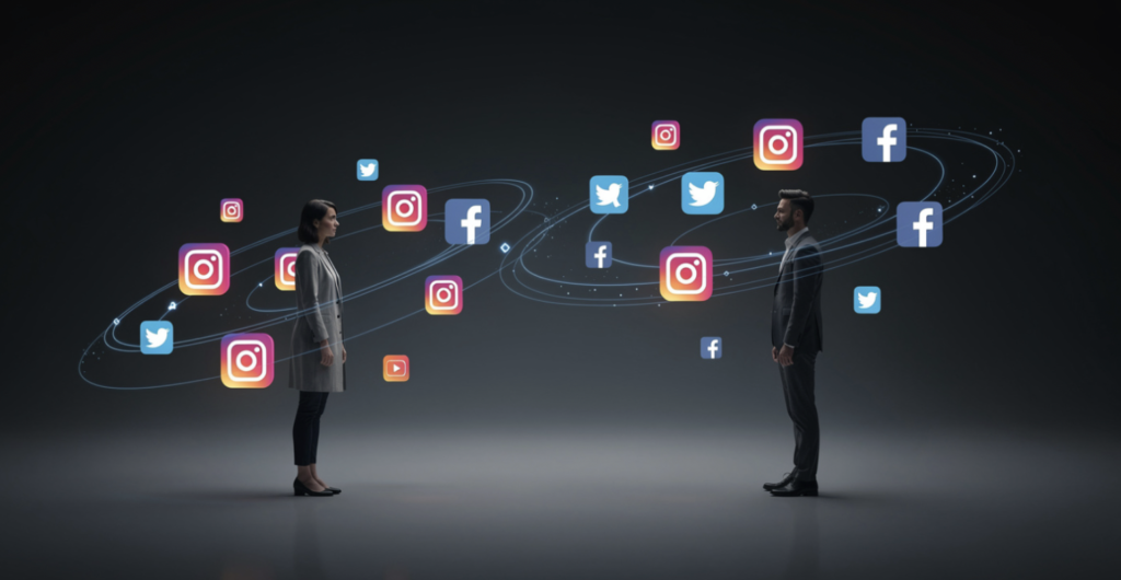 regarde encore mes stories après avoir pris ses distances, concept de orbitting